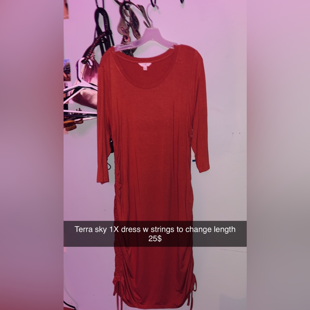 Terra & Sky Rust Adjustable Dress
